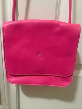 Il Bisonte Pink Leather Crossbody Bag